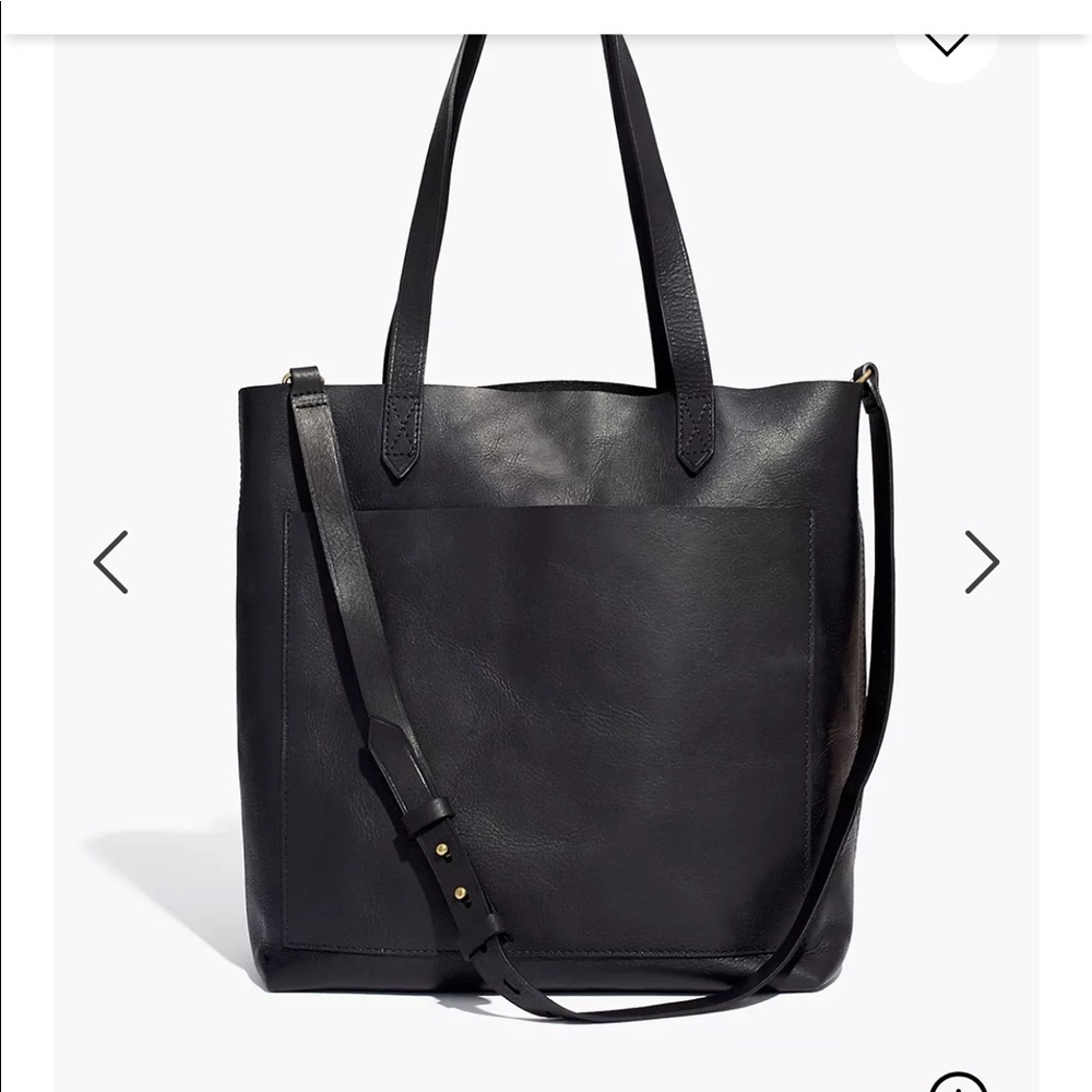 Madewell medium transport tote in black